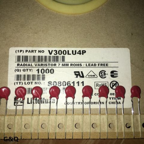 Littelfuse V300LU4P 300VAC 1.2KA 7mm 5pcs/lot Littelfuse V300LU4P 300VAC 1.2KA 7mm 5pcs/lot